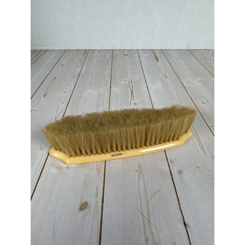 Vintage Yellow Celluloid Art Deco Vanity Brush Set‎ Hair & Clothes Brushes 3pc